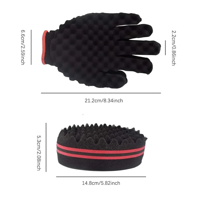 Hair Twist Sponge Gloves