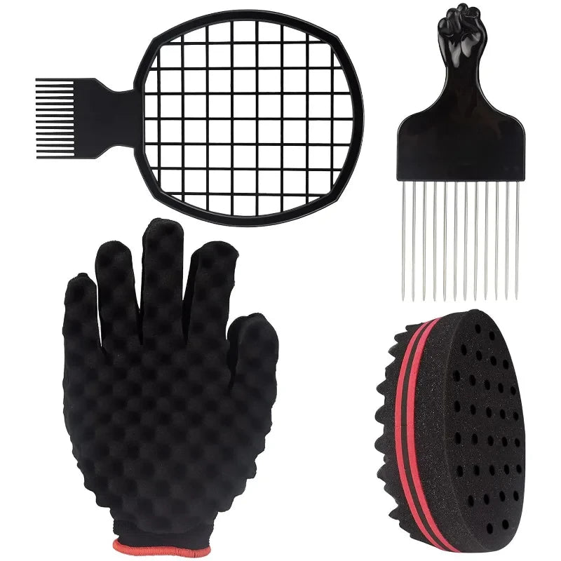 Hair Twist Sponge Gloves